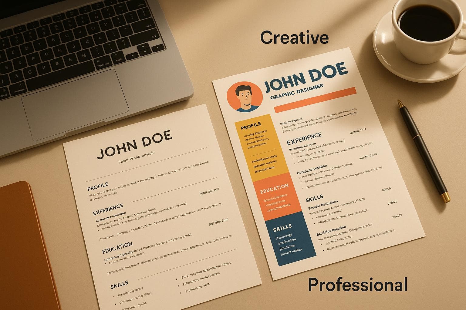 Professional vs Creative Resume Formats Compared